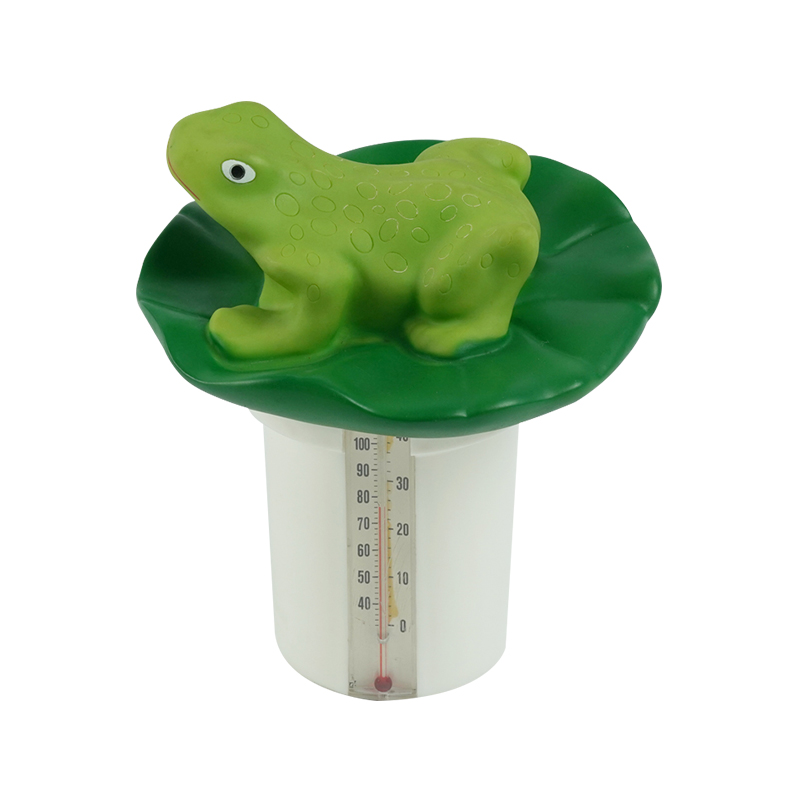 1509 Schwimmender Tierspender mit Thermometer-Frosch